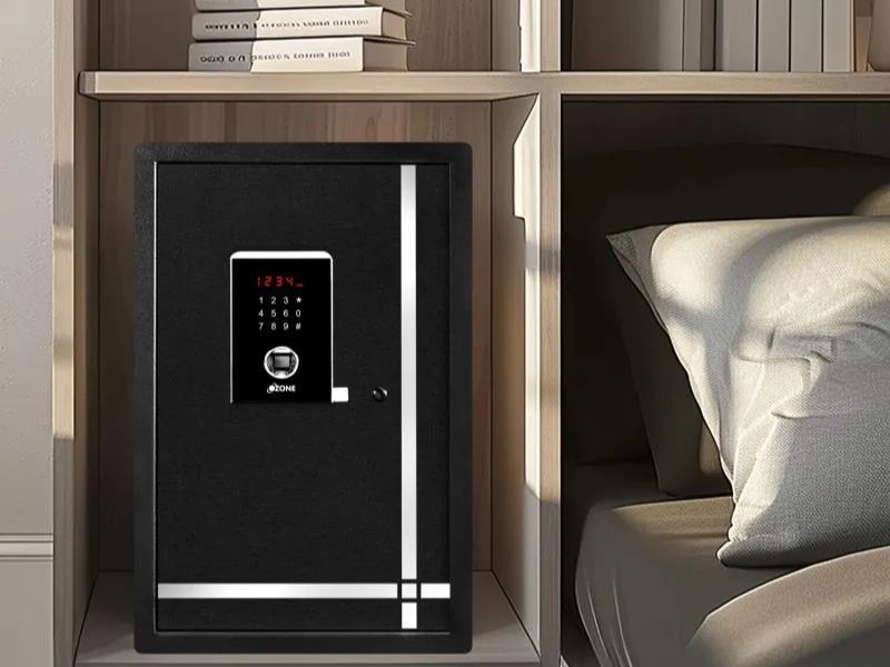 Ozone smart fingerprint safe with touch keypad and fingerprint authentication system