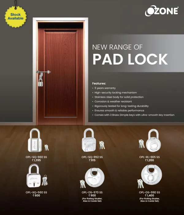 Range Of Pad Lock