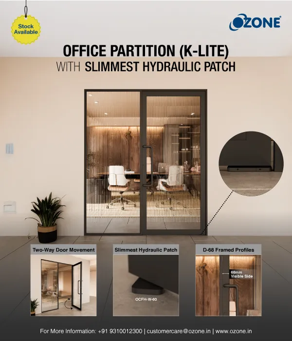 Office Partition System K-Lite With Slimmest Hydraulic Patch