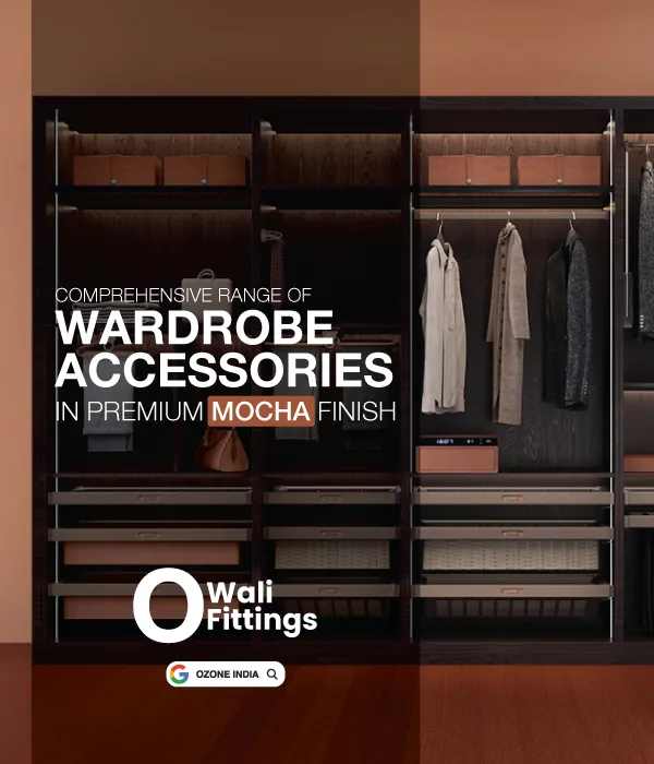 Comprehensive Range Of Wardrobe Accessories In Premium Mocha Finish
