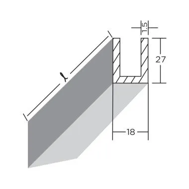 Stainless Steel Channel For 10 & 12mm Glass , NA , 900mm | Ozone