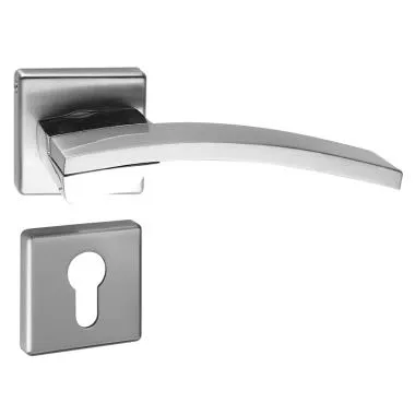 Handle with Square Rose Mortise Lock Set | Ozone