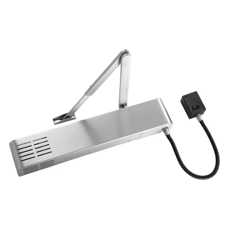 Door Closer with Electromagnetic Hold Open Scissor Arm with Smoke Detector
