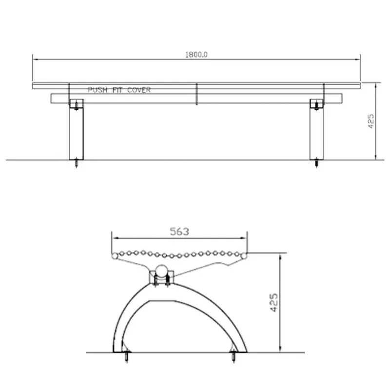 4 Seater Tubular Bench