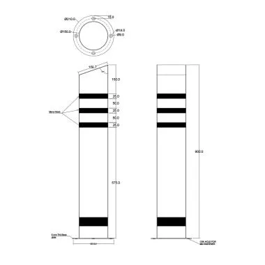 Floor Mounted Bollard
