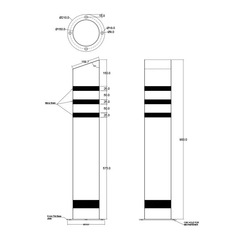 Floor Mounted Bollard