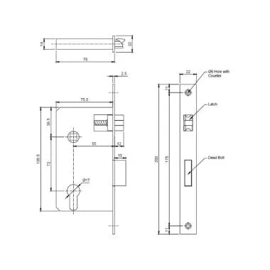 MORTISE LOCK BODY | Ozone
