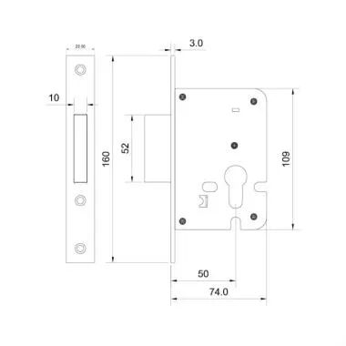 MORTISE LOCK BODY | Ozone