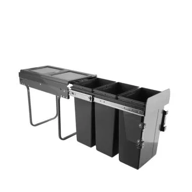 Pull-Out Waste Bin, Designed for Efficient Waste Segregation | Compartment: 2 | Ozone