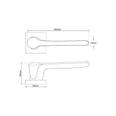 kepler Handle for Bathroom RS , Dual Black | Ozone