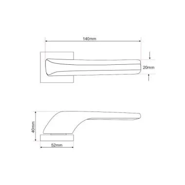 Voyager Handle with key , Antique Brass | Ozone