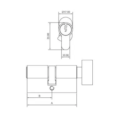 Defend - One Side Key One Side Knob , 60MM , BM | Ozone