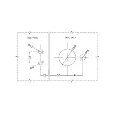 Horizontal Bathroom Glass Door Lock OZ-MGL-22S-BT Series | Ozone