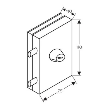 Center Patch Lock with Strike Plate | Ozone