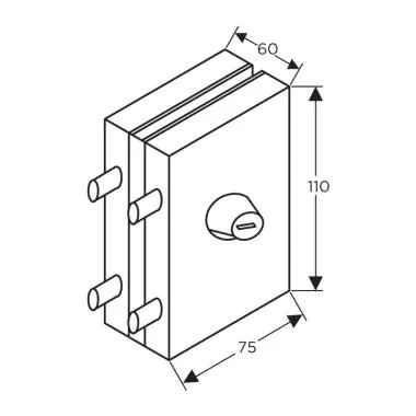 Center Patch Lock with Strike Plate | Ozone