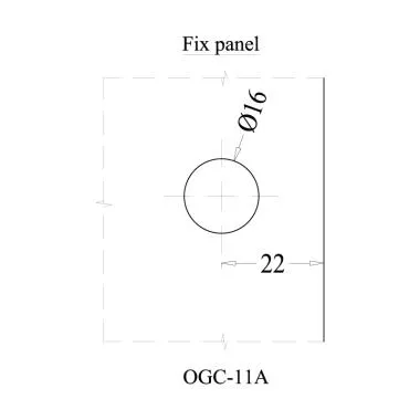 Wall to Glass Connector 180° , Polish Stainless Steel | Ozone