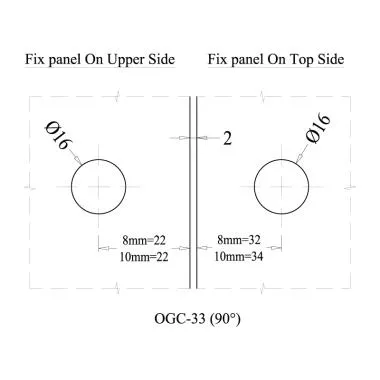 Glass to Glass Connector 90° , Polish Stainless Steel | Ozone