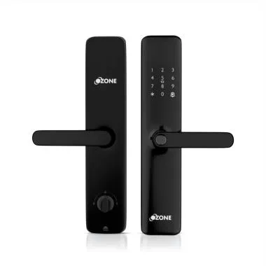 Smart Bluetooth External Lock for Wooden & Metal Doors, 4-Way Access, OzoLok App, Fingerprint, Password, RFID Card, 35-110 mm Door Thickness, Free Installation, 2 Years Warranty (Black)