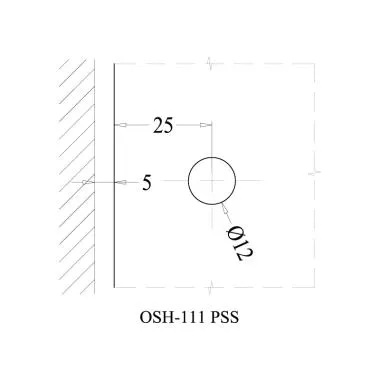 Wall to Glass Hinge (for Wide Opening doors) | Ozone