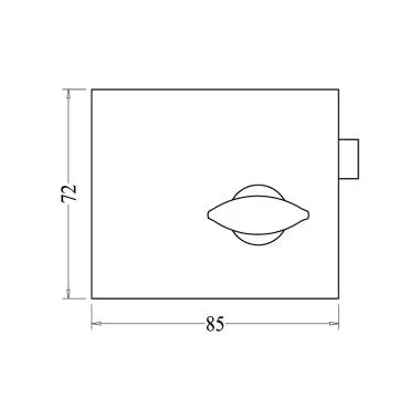 Corner Lock with One Side Knob & One Side Blind , NA , PSS | Ozone