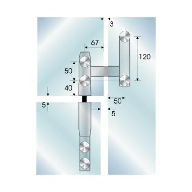 Over Panel Side Panel Connector With Pivot Right , NA , NA | Ozone