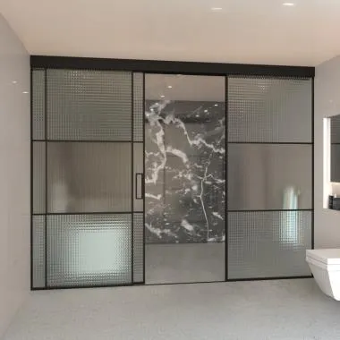 Slim Frame Sliding Shower System (2+1)