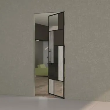 Frame Door System with Floor Spring