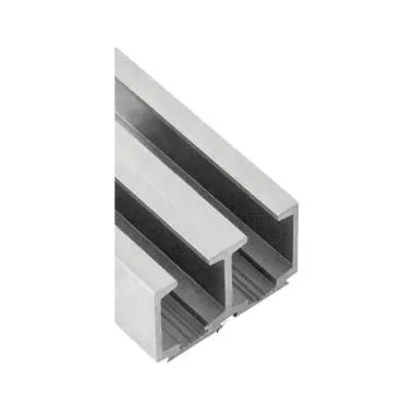 Aluminium Anodized Track for Double Sliding Door Panels | Length: 2 Meter