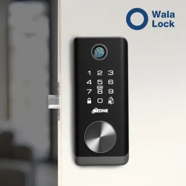 Deadbolt Lock for Wooden & Metal Doors, 4-Way Access, OzoLife App, Fingerprint, Password, RFID Card, 35-55 mm Door Thickness, Free Installation, 2 Years Warranty. | Ozone