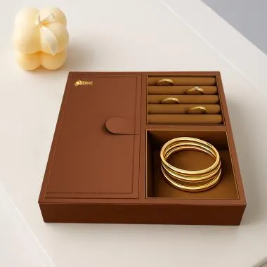 Jewellery Tray Organizer with Faux Leather & Velvet Lining | Ring, Bracelet, Cash & Accessory Holder | Ozone