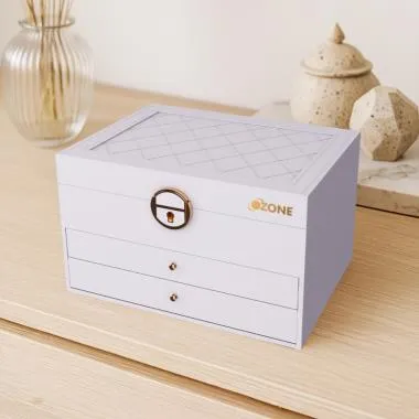 Jewellery Box with Premium Leather & Velvet Lining | Ozone