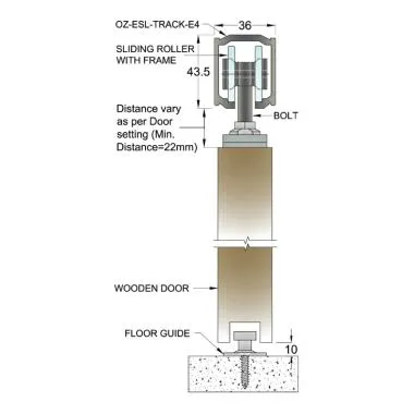 Complete Synchronised Door Set W/O Track for Framed/Wooden Door | Ozone