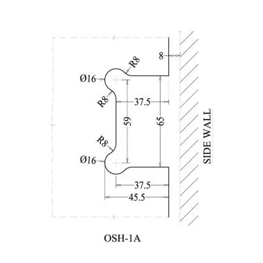 Wall to Glass Adjustable Hinge , NA | Ozone