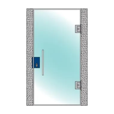 Glass Door Lock With Dead Bolt & Strike Plate | Ozone