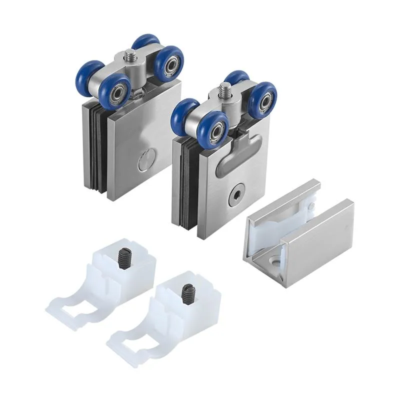 Sliding System Set W/O Track for Single Frameless Door of 60 kg