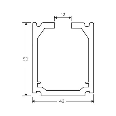 Soft Close Sliding System Top Track E5 , 2M , Anodised Aluminium | Ozone