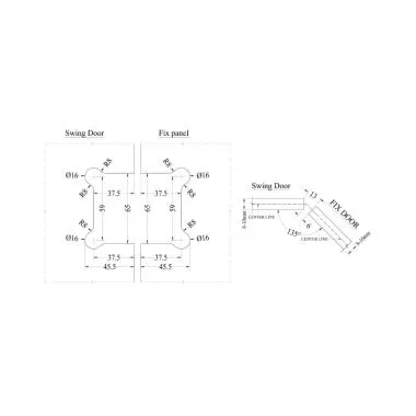 Glass-to-Glass Hinge 135° | Ozone