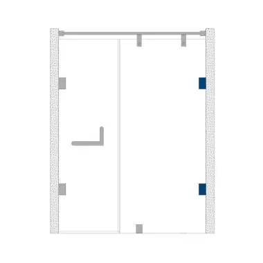 Wall-to-Glass Bracket (Fixed Glass) | Ozone