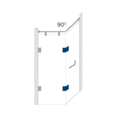 Glass-to-Glass Hinge 90° | Ozone