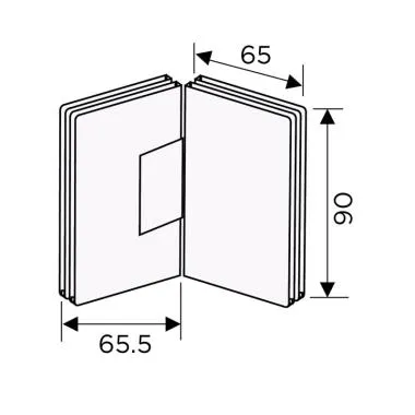 Glass-to-Glass Hinge 135° | Ozone