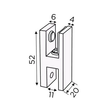 Track to Glass Connector | Ozone