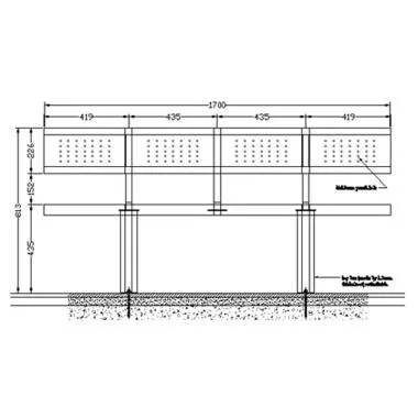 4 Seater Backless Bench | Ozone