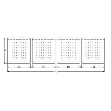 Sheet Metal Bench Without Backrest | Ozone