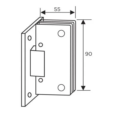 Wall to Glass Adjustable Hinge , NA | Ozone