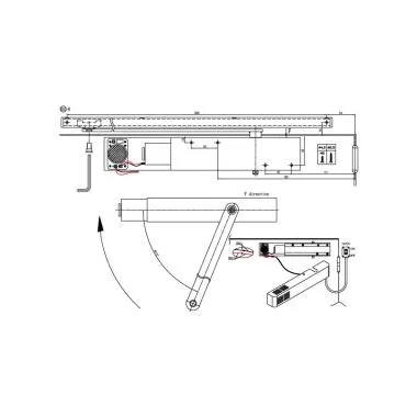 Door Closer with Electromagnetic Hold Open Scissor Arm with Smoke Detector | Ozone