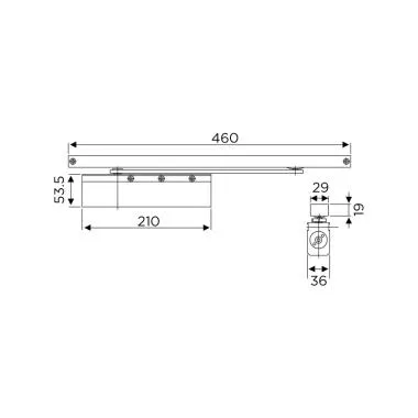 CAM ACTION OVERHEAD DOOR CLOSERS With TRACK ARM | Ozone