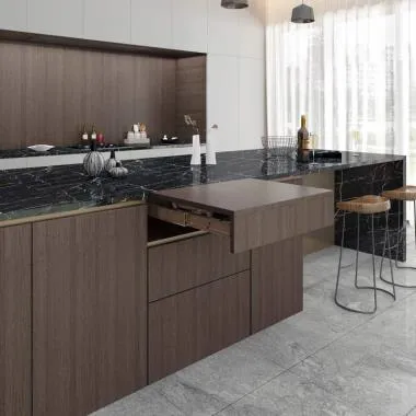 Flush Pull-Out Table Extension for Extra Space