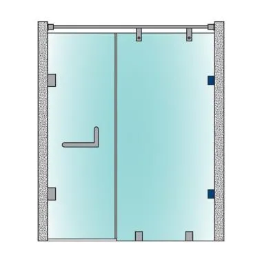 Wall to Glass Connector 90° , Polish Stainless Steel | Ozone