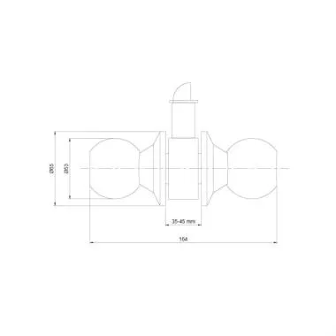 Knob Lock with both side Active Knobs , 60MM , SSS | Ozone