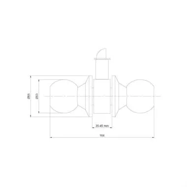 Knob Lock with Push Button & Coin Release , 60MM , SSS | Ozone